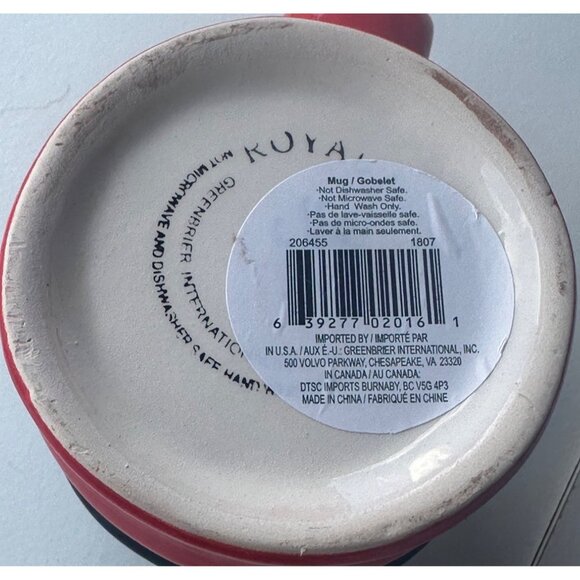 Greenbrier International Christmas Holiday Snowman Ceramic Coffee Tea Mug 12 oz. - Picture 11 of 11